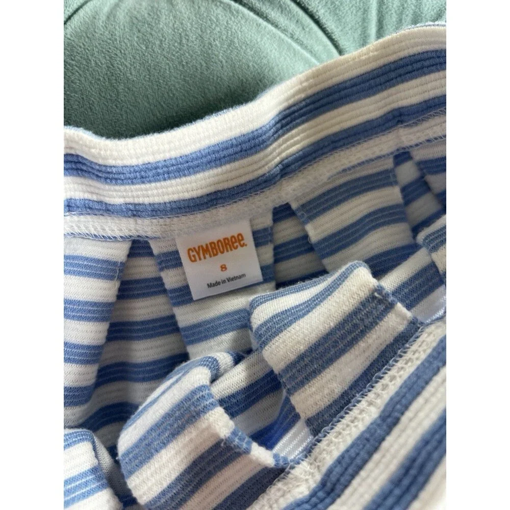 Gymboree skirt girl’s 8 Spring Prep white blue stripe pleat  **READ**